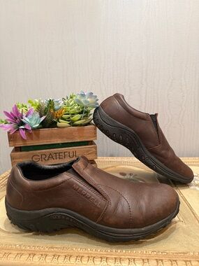 Merrell Jungle Moc Leather Shoes Loafers Brown J63883 Men’s Sz 9.5
